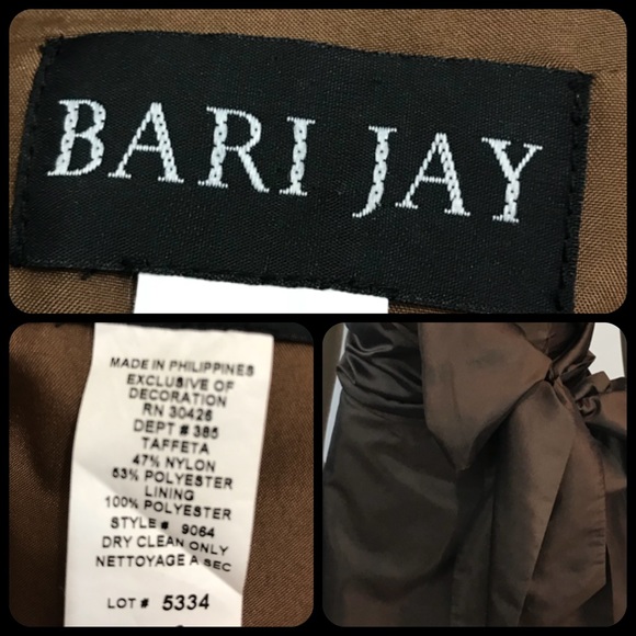 BARI JAY Halter Formal brown Dress - Picture 8 of 8